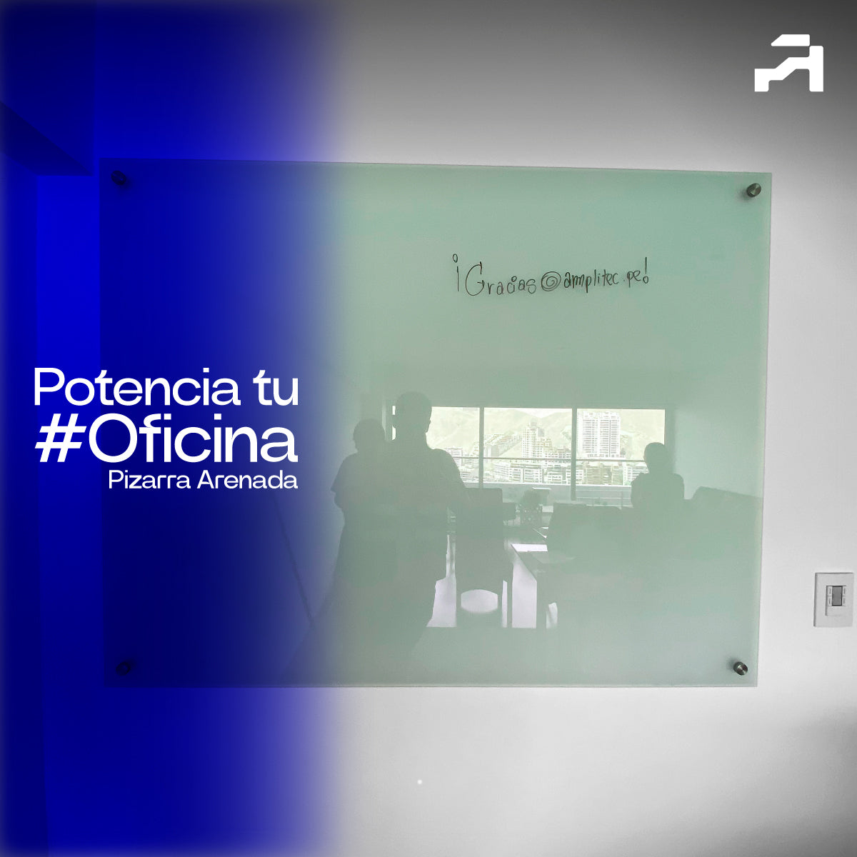 Pizarra Arenada de Cristal Templado 1.40 x 1.00 M Instalación Gratis