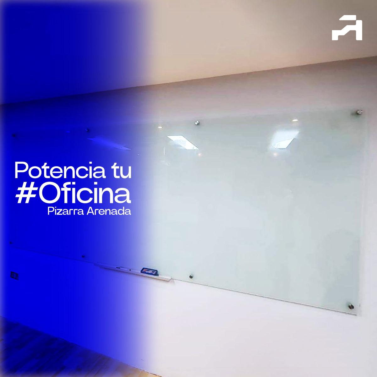 Pizarra Arenada de Cristal Templado 3.00 x 1.20 M Instalación Gratis