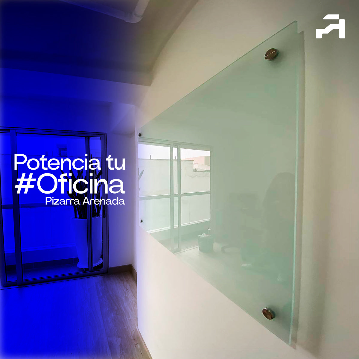 Pizarra Arenada de Cristal Templado 1.20 x 0.80 M Instalación Gratis