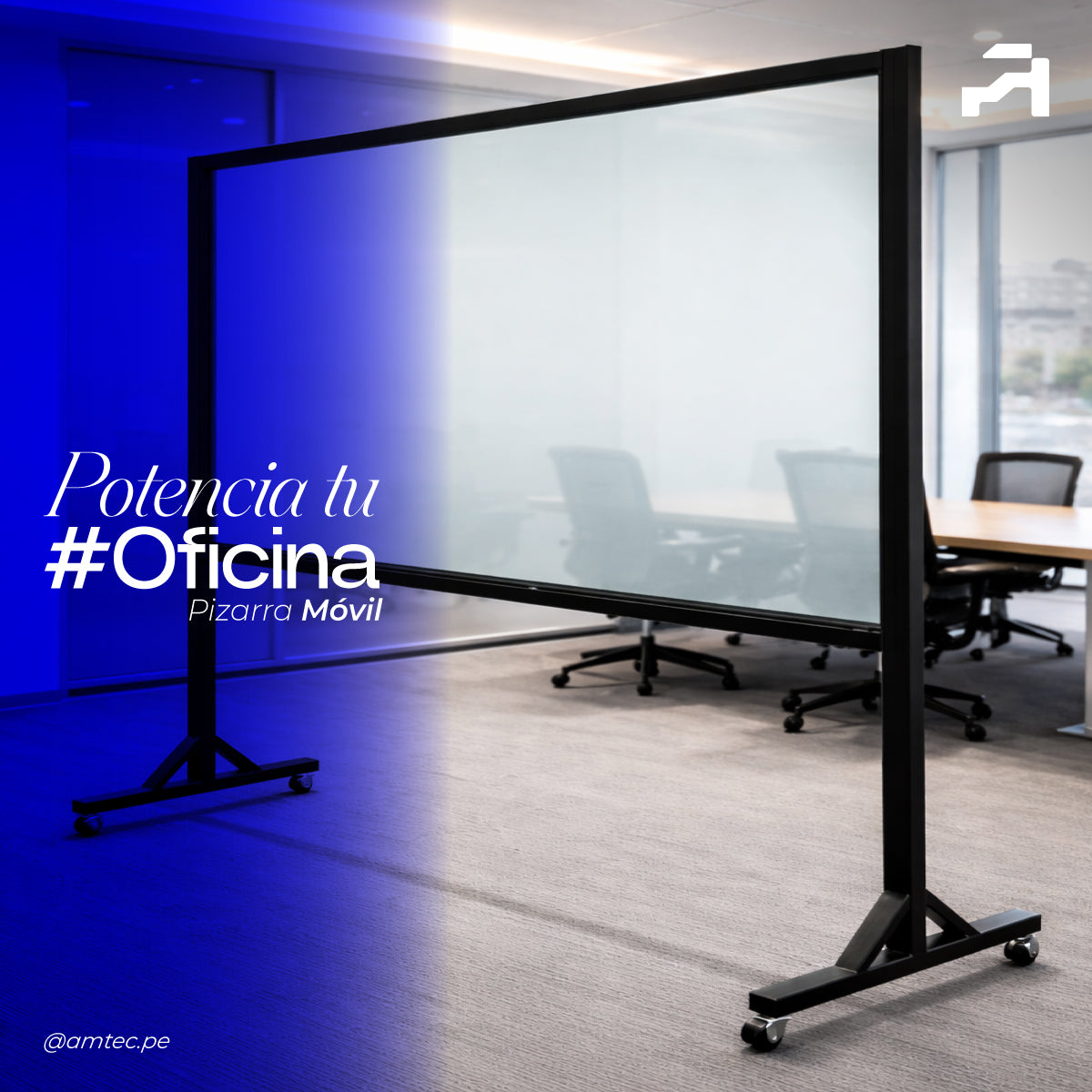 Pizarra Móvil de Cristal Templado 2.00 x 1.00 m Envío Gratis